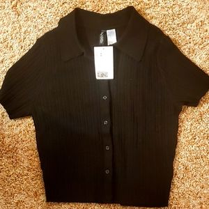 Crop button up